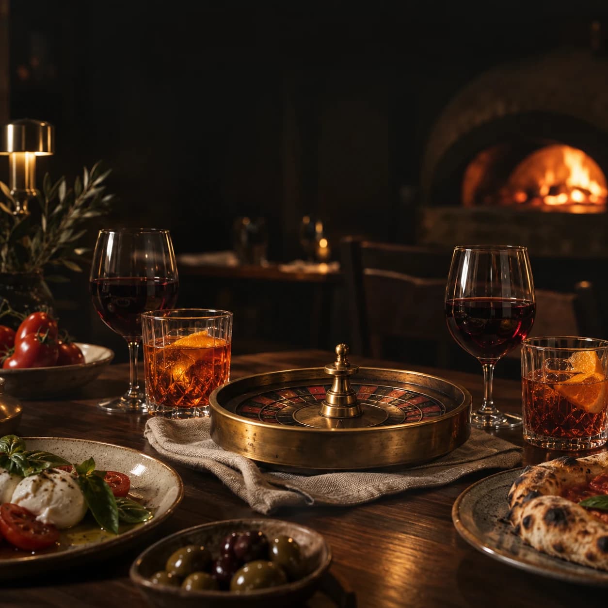Masă Napoletano cu vin, aperitivo și ruletă gastronomică