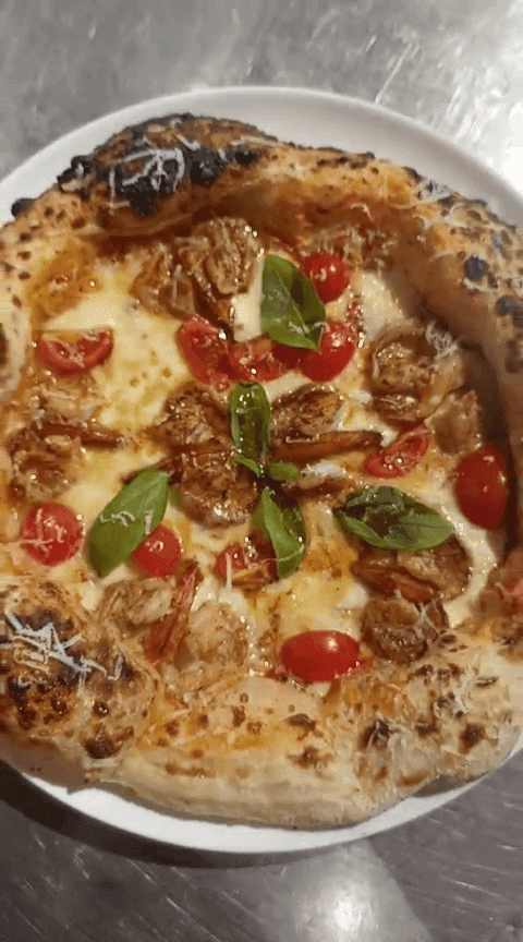 Pizza Gamberi e limone Napoletano