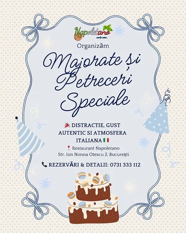 Eveniment privat la Restaurantului Napoletano București