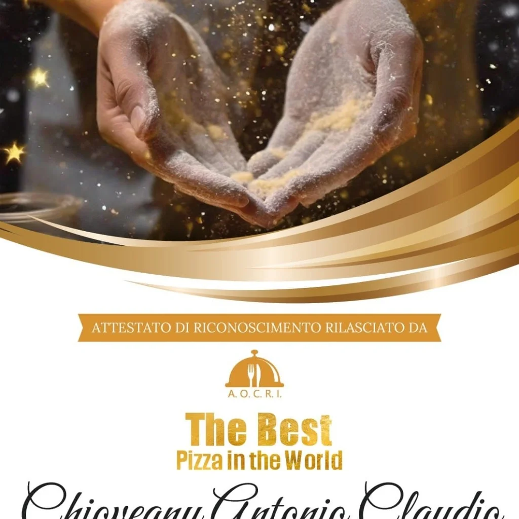 Locul 64 în clasamentul „The Best Pizza in the World” (Top 100) · A.O.C.R.I. Italia · Ianiro Editore · 2024 — Antonio Claudiu Chioveanu