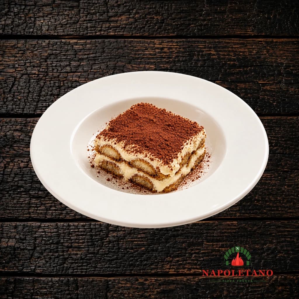 Tiramisu — preparat la Napoletano Pizzeria Napoletana București