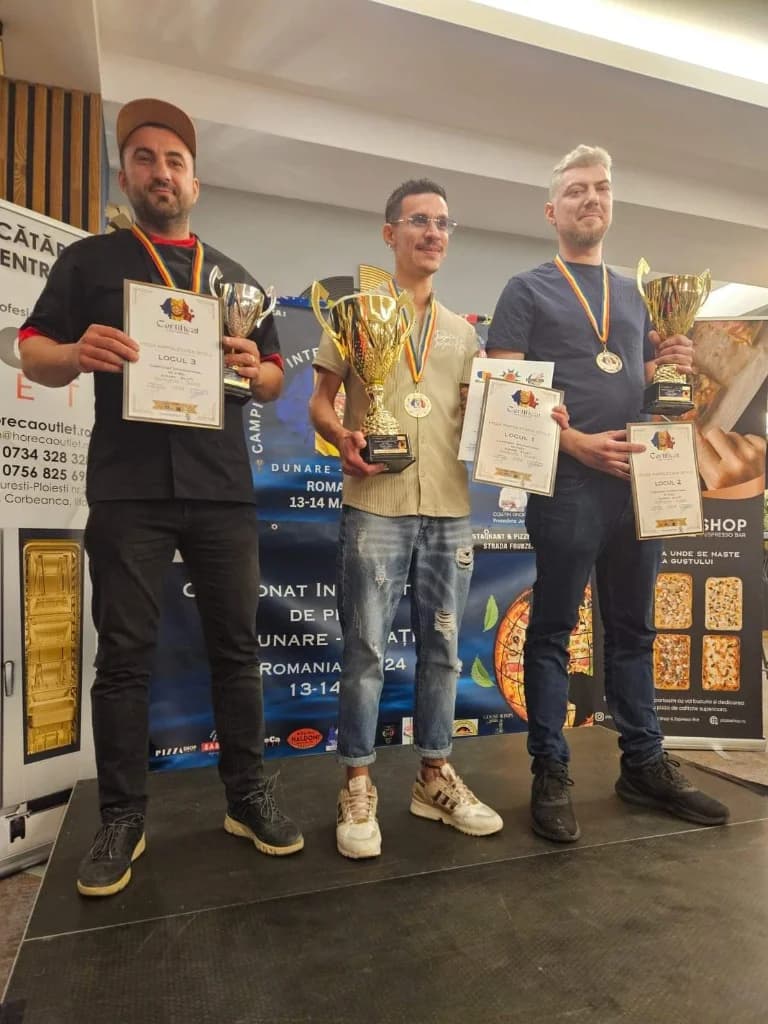 Locul 2 — Pizza Napoletana Contemporanea · Campionatul Internațional de Pizza Dunăre – Galați · 2024 — Antonio Claudiu Chioveanu